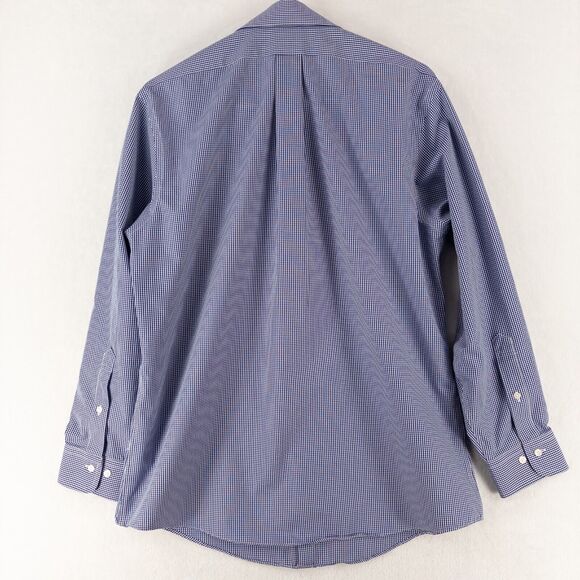 Brooks Brothers Dress Shirt Mens 16-2/3 Regent Fit Blue Check Non Iron - Picture 11 of 11